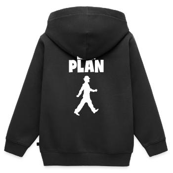 Olsen Kult Ostalgie Geschenk - Kinder Premium Organic Zip Hoodie - Schwarz - Hinten - AI Model Kid Male (0cm)