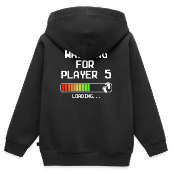 Drittes Mal Papa Mama Vater Mutter Drittes Kind - Kinder Premium Organic Zip Hoodie - Schwarz - Hinten - AI Model Kid Male (0cm)