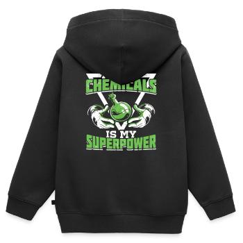 Chemical Chemist Chemical Laboratory Chemikant - Kids Premium Organic Zip-up Hoodie - black - Back - AI Model Kid Male (0cm)