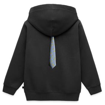 Krawatte mit Enten - Kinder Premium Organic Zip Hoodie - Schwarz - Hinten - AI Model Kid Male (0cm)