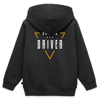 Cabrio Driver Streetwear - Kinder Premium Organic Zip Hoodie - Schwarz - Hinten - AI Model Kid Male (0cm)