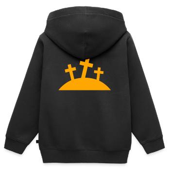 Jesus Jesus Jesus Christlich Christlich Christlich - Kinder Premium Organic Zip Hoodie - Schwarz - Hinten - AI Model Kid Male (0cm)