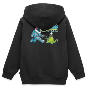 Mars - Sweat Premium à capuche zippé enfant bio - noir - Dos - AI Model Kid Male (0cm)
