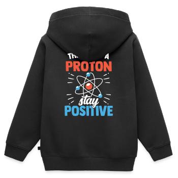 Chimiste Laboratoire Tableau périodique Alchimie neutronique - Sweat Premium à capuche zippé enfant bio - noir - Dos - AI Model Kid Male (0cm)