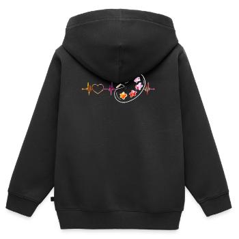 Malen Palette Pinsel Künstler Maler Geschenk - Kinder Premium Organic Zip Hoodie - Schwarz - Hinten - AI Model Kid Male (0cm)