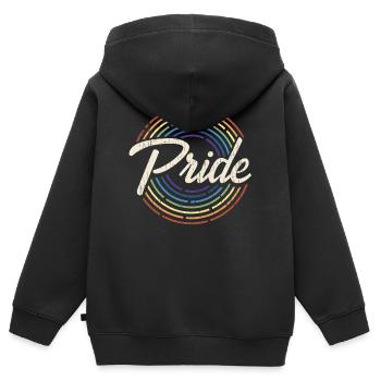 lgbtq pride month 2021- pride Rainbow - Sweat Premium à capuche zippé enfant bio - noir - Dos - AI Model Kid Male (0cm)
