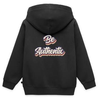 Be Authentic - Kids Premium Organic Zip-up Hoodie - black - Back - AI Model Kid Male (0cm)