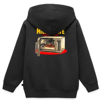 Four four four à four fast food amateurs - Sweat Premium à capuche zippé enfant bio - noir - Dos - AI Model Kid Male (0cm)