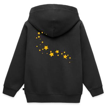 shooting star - Kids Premium Organic Zip-up Hoodie - black - Back - AI Model Kid Male (0cm)