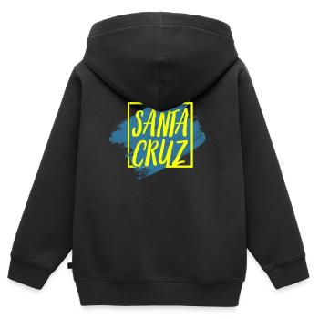 Santa Cruz - Kinder Premium Organic Zip Hoodie - Schwarz - Hinten - AI Model Kid Male (0cm)