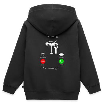 Mechaniker - Kinder Premium Organic Zip Hoodie - Schwarz - Hinten - AI Model Kid Male (0cm)