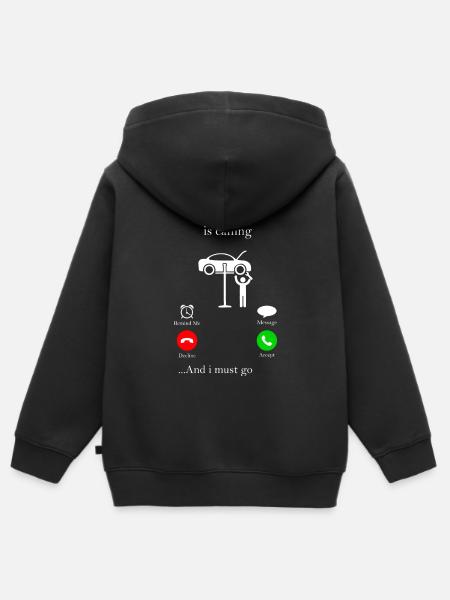 Mechaniker - Premium børne zip-hættetrøje økologisk - sort