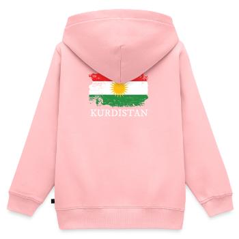 Kurdistan - Kinder Premium Organic Zip Hoodie - Rosa - Hinten - AI Model Kid Female (0cm)