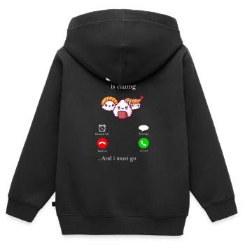 Sushi - Sweat Premium à capuche zippé enfant bio - noir - Dos - AI Model Kid Male (0cm)