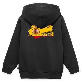 spain spain - Kids Premium Organic Zip-up Hoodie - black - Back - AI Model Kid Male (0cm)