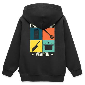 Koch Kochkunst küche Hobbykoch - Kinder Premium Organic Zip Hoodie - Schwarz - Hinten - AI Model Kid Male (0cm)