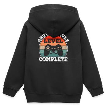 Grundschule Grundschüler Abschluss Abgänger - Kinder Premium Organic Zip Hoodie - Schwarz - Hinten - AI Model Kid Male (0cm)