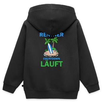 Bald Rentner - Kinder Premium Organic Zip Hoodie - Schwarz - Hinten - AI Model Kid Male (0cm)