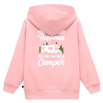 Camper - Kinder Premium Organic Zip Hoodie - Rosa - Hinten - AI Model Kid Female (0cm)