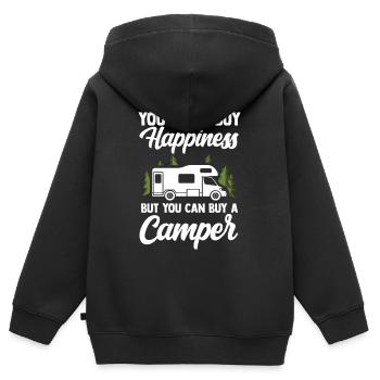 Camper - Kinder Premium Organic Zip Hoodie - Schwarz - Hinten - AI Model Kid Male (0cm)