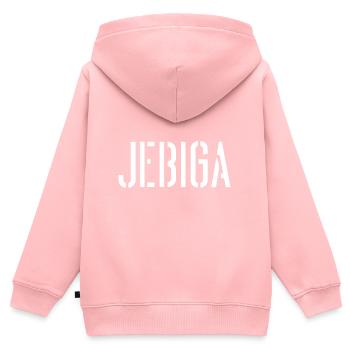 Serbisch Jebiga Serbien Serben - Kinder Premium Organic Zip Hoodie - Rosa - Hinten - AI Model Kid Female (0cm)