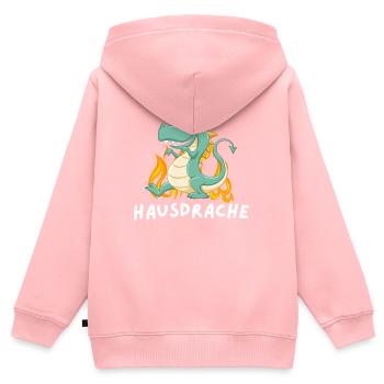Hausdrache Schwiegermutter Humor Fun - Kinder Premium Organic Zip Hoodie - Rosa - Hinten - AI Model Kid Female (0cm)