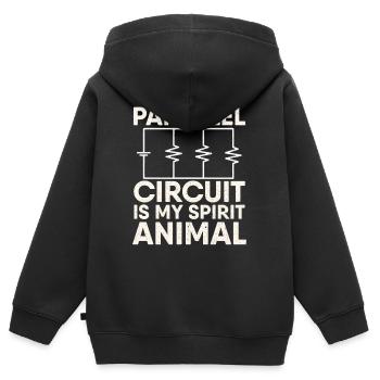 Elektriker Elektrotechniker Elektroniker - Kinder Premium Organic Zip Hoodie - Schwarz - Hinten - AI Model Kid Male (0cm)