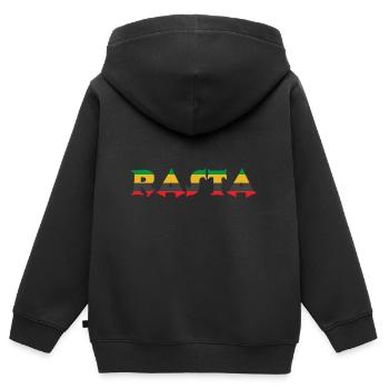 Rasta Jamaika Karibik Jamaikaner - Kinder Premium Organic Zip Hoodie - Schwarz - Hinten - AI Model Kid Male (0cm)