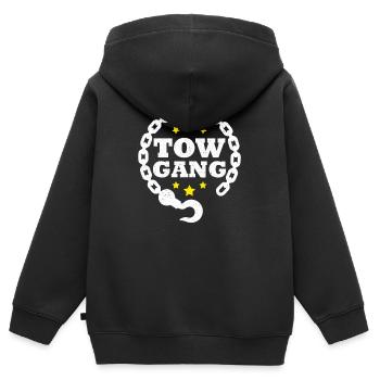 Abschleppwagen Abschleppdienst Abschlepper - Kinder Premium Organic Zip Hoodie - Schwarz - Hinten - AI Model Kid Male (0cm)