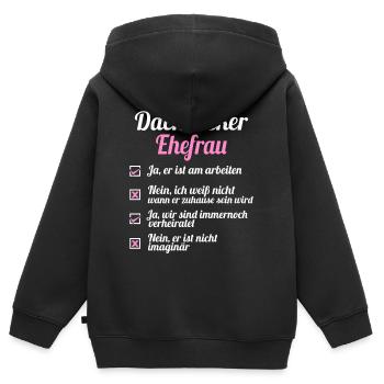 Dachdecker - Kinder Premium Organic Zip Hoodie - Schwarz - Hinten - AI Model Kid Male (0cm)