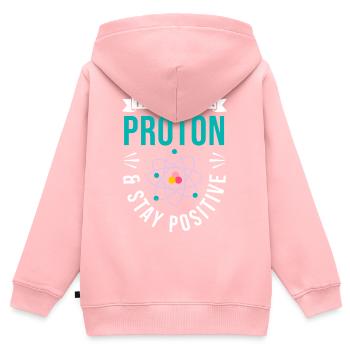 Chimie Tshirt neutron atome molécule professeur Alchimie - Sweat Premium à capuche zippé enfant bio - rose - Dos - AI Model Kid Female (0cm)