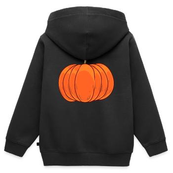 Kürbis Garten Herbst Gemüse Halloween Ernte - Kinder Premium Organic Zip Hoodie - Schwarz - Hinten - AI Model Kid Male (0cm)