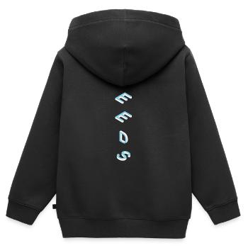 Leeds - Kinder Premium Organic Zip Hoodie - Schwarz - Hinten - AI Model Kid Male (0cm)