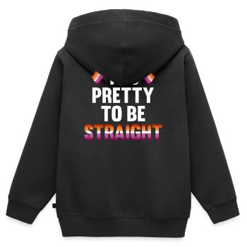 Lesbisch Schwul Gay Pride LGBTQ Pride Month - Sweat Premium à capuche zippé enfant bio - noir - Dos - AI Model Kid Male (0cm)
