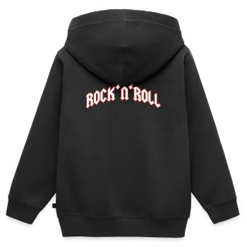 Rock and Roll - Sweat Premium à capuche zippé enfant bio - noir - Dos - AI Model Kid Male (0cm)