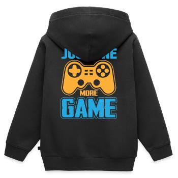 Un jeu de jeu gamer Nerd Jeu de jeu de jeu - Sweat Premium à capuche zippé enfant bio - noir - Dos - AI Model Kid Male (0cm)