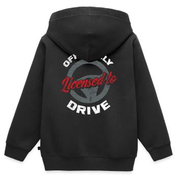 Driver's license Passed - Kids Premium Organic Zip-up Hoodie - black - Back - AI Model Kid Male (0cm)