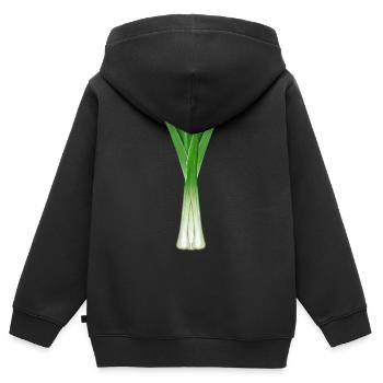 Lauch Gemüse Ernte Garten Lauch zwiebeln Küche - Kinder Premium Organic Zip Hoodie - Schwarz - Hinten - AI Model Kid Male (0cm)