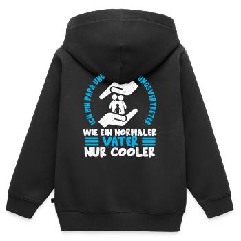 Versicherung Versicherungsvertreter Berater - Kinder Premium Organic Zip Hoodie - Schwarz - Hinten - AI Model Kid Male (0cm)