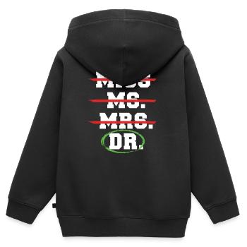 Médecin médecin spécialiste médecin - Sweat Premium à capuche zippé enfant bio - noir - Dos - AI Model Kid Male (0cm)