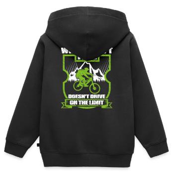 VTT VTT - Sweat Premium à capuche zippé enfant bio - noir - Dos - AI Model Kid Male (0cm)