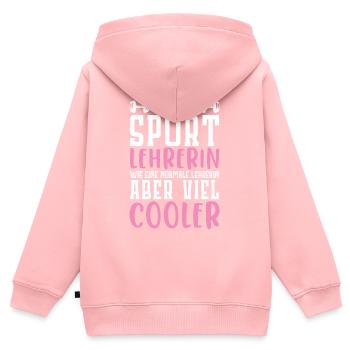Sportlehrer Sport Lehrer Sportunterricht - Kinder Premium Organic Zip Hoodie - Rosa - Hinten - AI Model Kid Female (0cm)