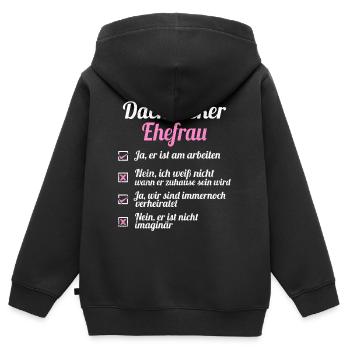 Dachdecker Tshirt Zunft Dachspengler Handwerk Dach - Kinder Premium Organic Zip Hoodie - Schwarz - Hinten - AI Model Kid Male (0cm)