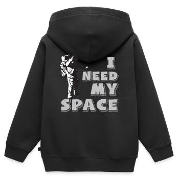 Astronaut need my Space Raumfahrt - Kinder Premium Organic Zip Hoodie - Schwarz - Hinten - AI Model Kid Male (0cm)
