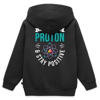 chimie - Sweat Premium à capuche zippé enfant bio - noir - Dos - AI Model Kid Male (0cm)