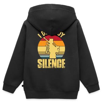 Dudelsack Destroy Silence Sackpfeife Retro - Kinder Premium Organic Zip Hoodie - Schwarz - Hinten - AI Model Kid Male (0cm)
