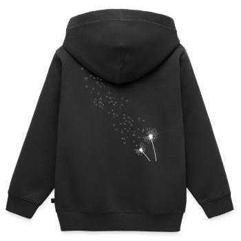 Löwenzahn - Kinder Premium Organic Zip Hoodie - Schwarz - Hinten - AI Model Kid Male (0cm)