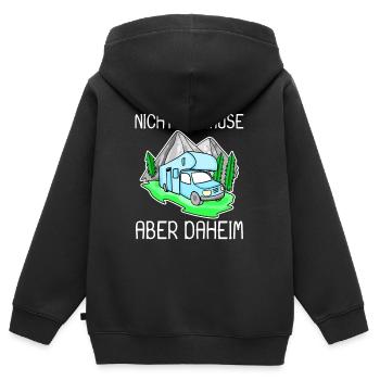 Wohnmobil Blau - Kinder Premium Organic Zip Hoodie - Schwarz - Hinten - AI Model Kid Male (0cm)
