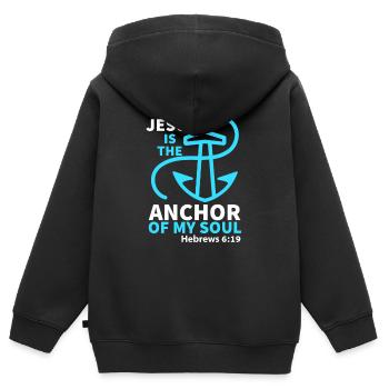 Jesus Jesus Jesus Christlich Christlich Christlich - Kinder Premium Organic Zip Hoodie - Schwarz - Hinten - AI Model Kid Male (0cm)