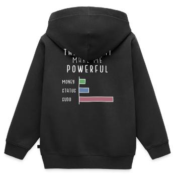 Linux T-Shirt - Ein super Geschenk - Kinder Premium Organic Zip Hoodie - Schwarz - Hinten - AI Model Kid Male (0cm)